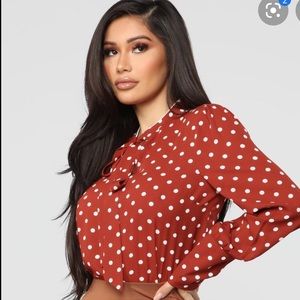 Polka dot blouse